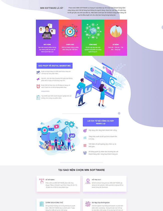 Template blogspot Digital Marketing và bán phần mềm